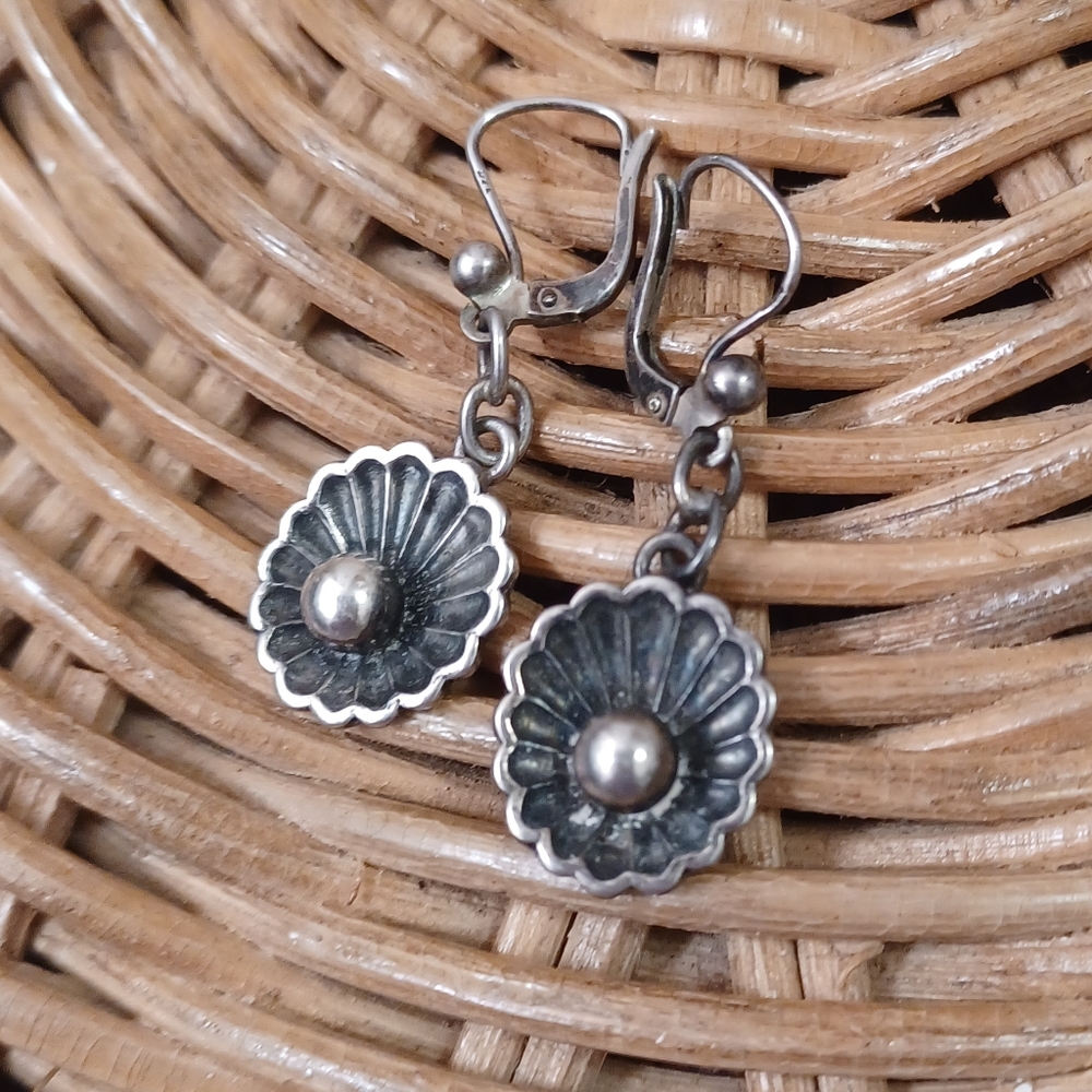 Elegant Vintage Sterling Silver Denmark Earrings